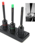 Pro Grade Watch Oiler Pens With Base Automatic Precision Lubrication Tool for watchmakers, set of 3 with color-coded stands