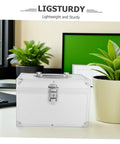 Heavy Duty Aluminum Storage Box With Double Layer And Large Inner Compartment, Lightweight, Impact Resistant Toolbox
