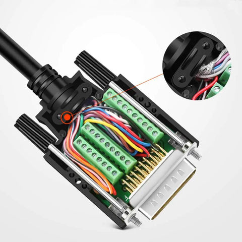 DB26 Breakout Connector Solderless RS232 D Sub 26 Pin Port Terminal Male Adapter With Pure Copper Core And Gold Plated Contacts Case Included