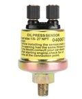 Universal Replacement Engine Oil Pressure Sensor Fits Aftermarket Gauges Slick 1/8 Npt Dual End Design with metal housing.