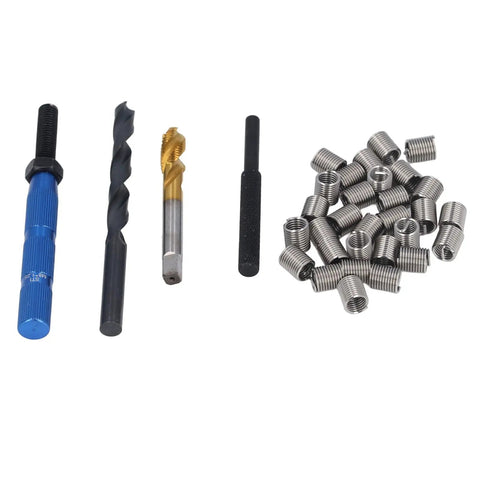 Complete Pro Grade M8 Thread Repair Insert Kit With 34 Pieces In 304 Stainless Steel For Metric Threads M8 X 1.25 2D Inserts