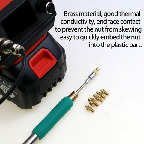 Heat Insert Nut Iron Tip Trimming Kit Internal Thread Soldering Iron Tip For TS21 C210 HS02B tool with nuts