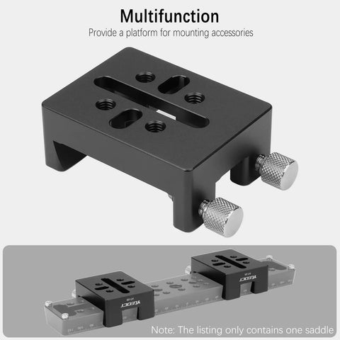Telescope Dovetail Saddle Clamp Mount Base for Vixen Style Dovetail Plate with M6 and 1 Quarter Inch Slots, upper view