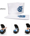 15 Packs Air Clean Dust Bags Replacement For GN Vacuum Bags installation on a canister vacuum with open lid.