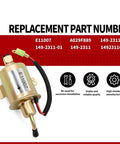 Electric Fuel Pump for Onan Cummins 4000 RV/MicroQuiet Generator Replacement Replaces A029F889 149-2311 12V close-up view