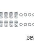 8 nuts and 8 washers included in Heavy Duty Truck Bed Mounting Hardware Kit Built Bad To The Bone for Ford F250 F350.