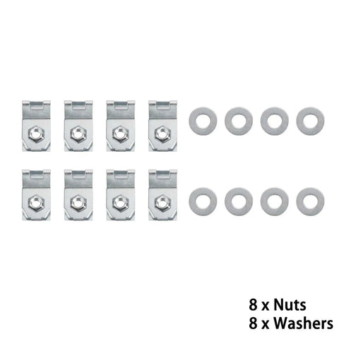8 nuts and 8 washers included in Heavy Duty Truck Bed Mounting Hardware Kit Built Bad To The Bone for Ford F250 F350.