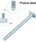 Heavy Duty M8 T Slot Track Jig Fixture T screw for Milling Machines and Woodworking Tables, close-up of threaded rod and T head