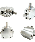 90 Degree Right Angle Bevel Gearbox with 1 to 1 Drive for DIY Projects at Home, Eight Millimeter Output Shafts, Aluminum Frame