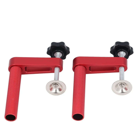 Two Pack Aluminum Woodworking Bench Clamps Hold Down Clamp With 19mm Holes, Quick Release, Adjustable Up To 600 Lb, Rubber Pad Protection
