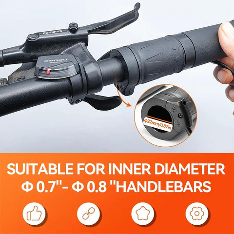 Right Hand Twist Throttle For Electric Bikes And Scooters Three Pin Waterproof Plug 22mm Handlebar Compatible Fits 12V To 72V E Bike Conversion Parts Easy Install For Adults And Daily Commute Plug And Play