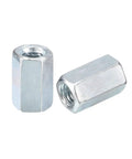 M6 Hex Coupling Nuts Set, 10 Pack, Galvanized Carbon Steel Threaded Rod Couplers For Furniture Electronics And Industrial Projects