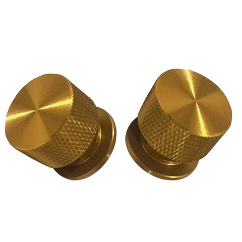 Heavy Duty Welding Hood Helmet Fasteners For 100 Series Flip Hood And Fiber Metal Headgear Water Ripple Pattern Screws Replaces Plastic Parts Aluminum Gold Finish 1 Pair