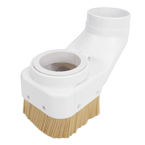 Tough 100Mm Abs Cnc Spindle Dust Shoe Paired With A Snug Fit Brush Hood for effective dust collection in woodworking.