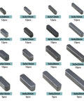 152 Piece Double Round Head Flat Keyed Pin Set Pro Grade With 16 Sizes From 8mm To 30mm For Auto Repair And Mechanical Assembly In Dark Grey 45 Carbon Steel displayed by size