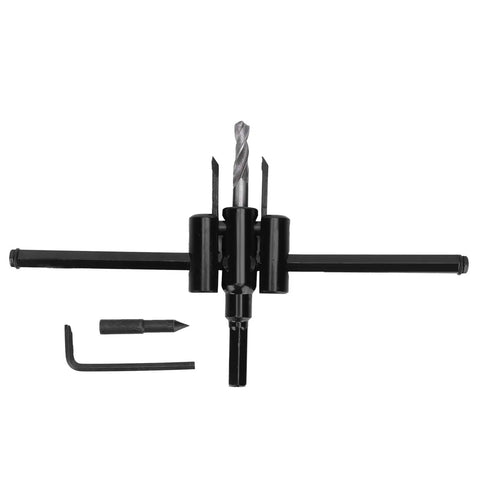 Awesome Adjustable Hole Cutter Saw Kit Made From Rock Solid Alloy Steel That Works Flawlessly On Wood And Drywall For 30 To 200mm Diameter Cuts With Built In Scale Marks For Super Precise Adjustments Every Single Time, adjustable hole saw kit with drill bit and hex wrench