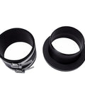 Kickass Quick Disconnect Zero Sweat Install 4 Inch Heavy Duty Steel Dust Collection Hose Clamp Flex Cuff Shop Floor Dust Control Clutch Smooth Swap Connector Set Of Two, black steel flex cuffs with clamps.
