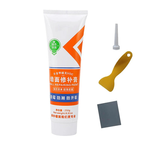 Quick Drying Wall Putty Repair Kit For Holes And Cracks Easy Home DIY Patch Paste including tube, scraper, nozzle, and sandpaper