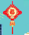 Red Felt Fu Characters Hanging Ornaments For Festive Home Decor And Lucky Pendant, Mid Autumn And Spring Festival Party Gear