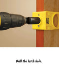 Pro Level Carbon Steel Lock Installation Kit With Adjustable Guide Template For Wood Doors drilling latch hole with jig