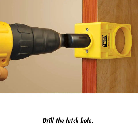 Pro Level Carbon Steel Lock Installation Kit With Adjustable Guide Template For Wood Doors drilling latch hole with jig