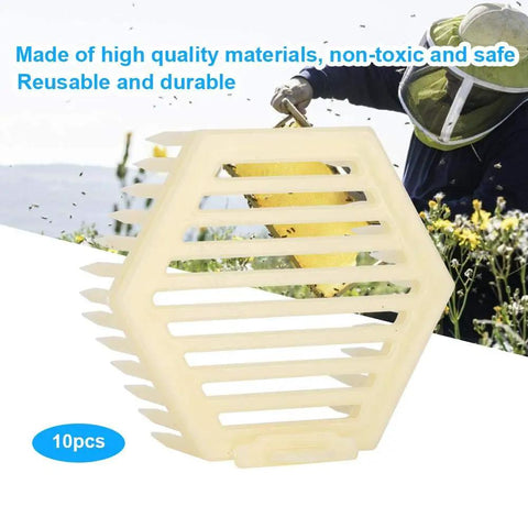 Plastic Queen Cage Needle Type Beekeeping Tool 10 Pack Reusable Bee Cage For Queen Transport During Hive Inspections