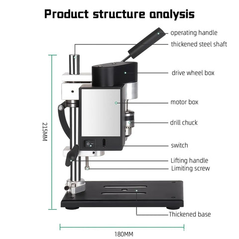 Slick Mini Bench Drill Press Featuring 4000 Rpm Precision Benchtop Drilling Machine With B10 Chuck for detailed structure analysis.