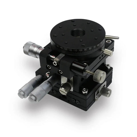 Motorized Rotary Positioning Stage With Fine Adjustment Frame for Optical Tables Go To High Precision Rotary Platform, Model XZRG60 L