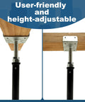 Close-up of adjustable screw top post for Heavy Duty Two Pack U Shaped Floor Jack with solid support for beams.