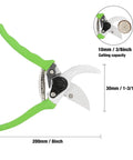 Limb And Branch Pruner Tool Set With Heat Treated Steel 15 Inch Lopper And 8 Inch Pruner featuring easy grip green handles