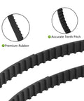 Close-up of 6960W Replacement Belt Set For Bissell ProHeat Upright Vacuums, showing premium rubber and accurate teeth pitch.