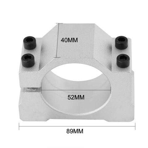 Heavy Duty Spindle Motor Mount Bracket Clamp Cast Aluminum Sturdy Upgrade For Cnc Engraving Machine 52Mm shown in size 40mm by 89mm.