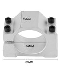 Durable 65mm Strong Cast Aluminum Spindle Motor Bracket Clamp With Smooth Finish For CNC Engraving Machine 52MM size view.