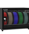 25L Filament Dehumidifier Storage Cabinet For 5 Rolls With Magnetic Seal, 25% RH Humidity Control, Transparent Glass And Aluminum Build