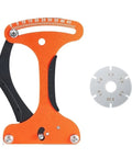 Bike Spoke Tension Meter And Spoke Wrench Kit For Road And Mountain Bikes, Aluminum Alloy Wheel Tool, Orange with indicator gauge.