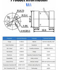 Technical diagram and specifications of Flange Static Torque Sensor DYJN 104 0.5 To 150Nm Load Cell for Precision Torque Measurement
