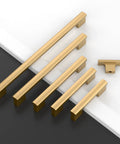 12 Pack 4 Inch Champagne Bronze Cabinet Pulls Set for Kitchen Cabinets and Cupboards Zinc Alloy Drawer Handles, size view.