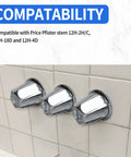 81428 Tub And Shower Knob Replacement Kit For Price Pfister Verve Tub And Shower Handle Chrome Finish, 3 Piece Set displayed on tile