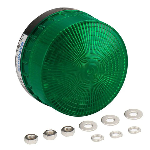 Hella Bright Industrial Green Strobe Warning Light Ac 110V 3W Led Beacon For Factory And Construction Sites Featuring Rock Solid Weatherproof Housing And Super Easy Polarity Free Wiring Setup