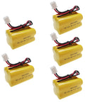 Emergency Exit Light Battery Replacement Kit DIY Friendly Install Ni-Cd 4.8V 700mAh 5 Pack showcasing yellow battery units.