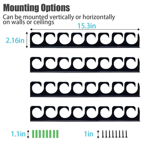 Ceiling Mounted Fishing Rod Rack Holder With Soft Protective Pad, Heavy Duty Steel Storage Organizer For Garage Or Basement, Holds Up To 16 Rods