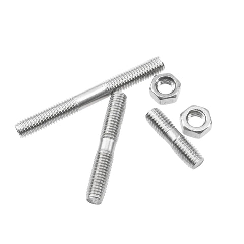 Beefy 16 Piece 304 Stainless Steel Double End Stud Bolts Kit With Nuts, M8 Threads, rust resistant for indoor outdoor use.