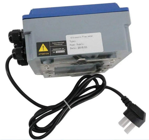 Waterproof Ultrasonic Flow Meter With RS485 IP67, Clamp On Sensor TM 1, DN50 700mm 1.97 27.56in Range, Heavy Duty Go To Industrial Grade Clamp On Flow Meter For Long Term Online Measurement With Rugged Protective Housing, power cable view.
