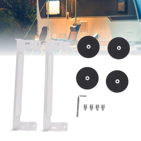 Versatile Mini Satellite Car Mount Kit With Magnetic Base, includes brackets, discs, screws, and wrench