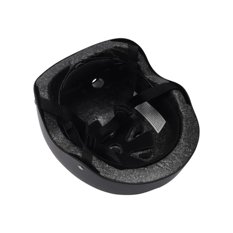 Interior view of protective helmet for Backyard Zip Line Kit 120 Feet With Stainless Steel Spring Brake Trolley Slackline Gear.