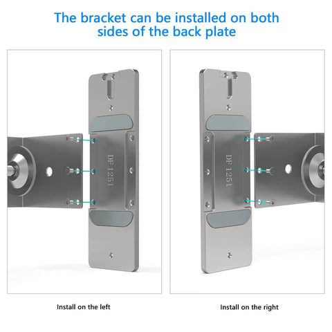 Anti Theft Doorbell Mount For Eufy E340 Video Doorbell Camera With Hidden Screws And Sturdy Aluminum Construction No Drill Install Easy Mount And Secure Bracket Accessories For Theft Resistant Outdoor Use showing side installation options.