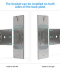 Anti-Theft Doorbell Mount for Eufy E340 showing front view of no-drill installation with L-shaped safety hook and hidden screws