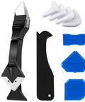 Silicone Caulking Tool Kit 3 In 1 Caulk Remover And Grout Removal Tool with glass glue angle scrapers and silicone pads