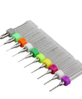 30Pcs Micro Mini Twist Drill Bit Set 0.1mm To 2.0mm Tungsten Carbide PCB Engraving Bits For CNC Micro Drilling And Metalworking
