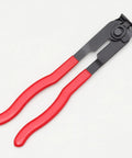 Heavy Duty Stainless Steel Crimping Tool Kit For Hose Clamps And Banding Shafts With Built-In Cutter Perfect For Cars Pipes Machinery CV Joint Boot Work And Universal Jobs, red handled pliers